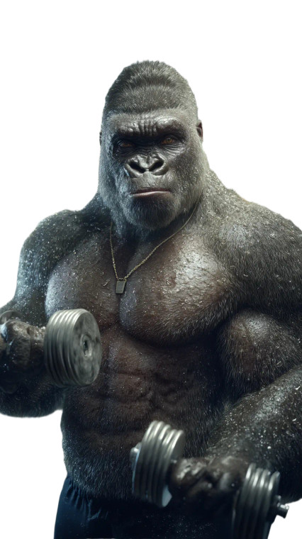 Gorilla Gym Workout Vinyl Car Decal Sticker – Waterproof & UV-Resistant 