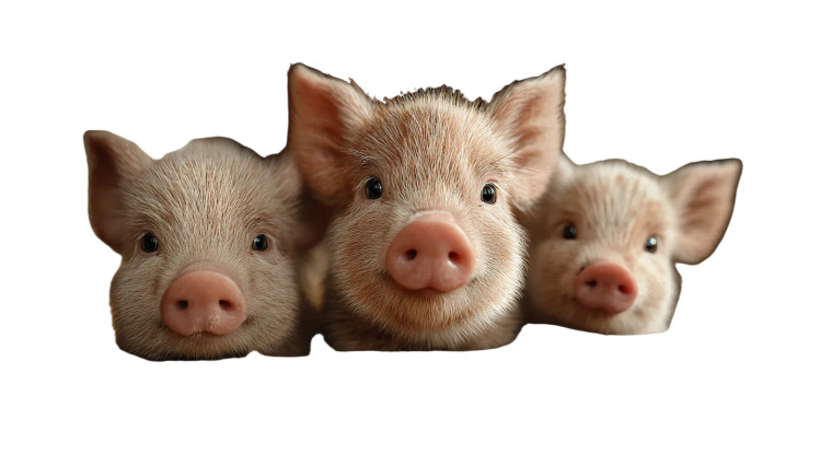 Three Little Pigs V2 Vinyl Car Decal Sticker – Waterproof & UV-Resistant 