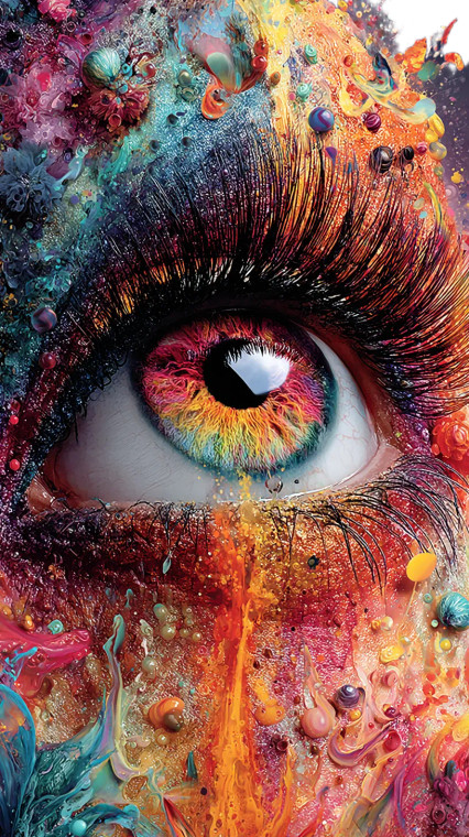 Colorful Artistic Eye Vinyl Car Decal Sticker – Waterproof & UV-Resistant 