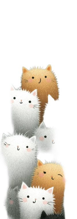 Fluffy Cat Wall V4 Vinyl Car Decal Sticker – Waterproof & UV-Resistant 