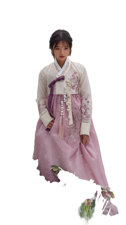 Korean Woman In Hanbok V2 Vinyl Car Decal Sticker – Waterproof & UV-Resistant 