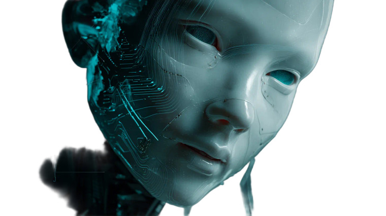 Humanoid Robot Portrait V2 Vinyl Car Decal Sticker – Waterproof & UV-Resistant 