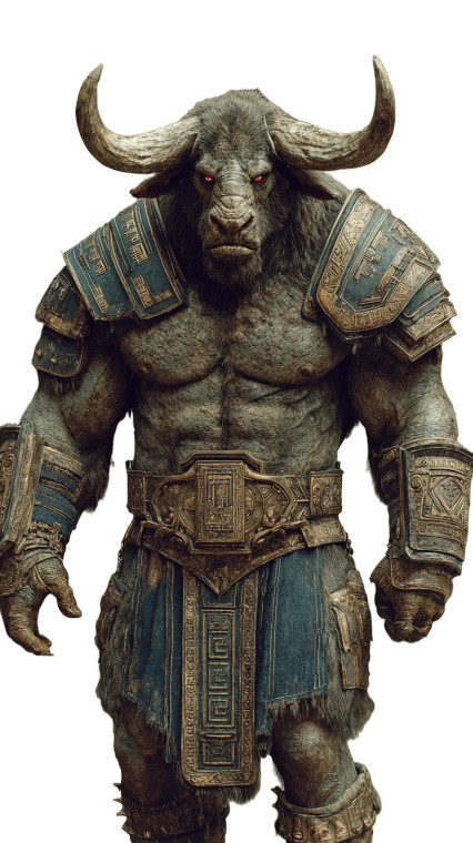 Colossal Minotaur Vinyl Car Decal Sticker – Waterproof & UV-Resistant 