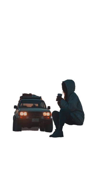 Desert Tea Sipper Vinyl Car Decal Sticker – Waterproof & UV-Resistant 