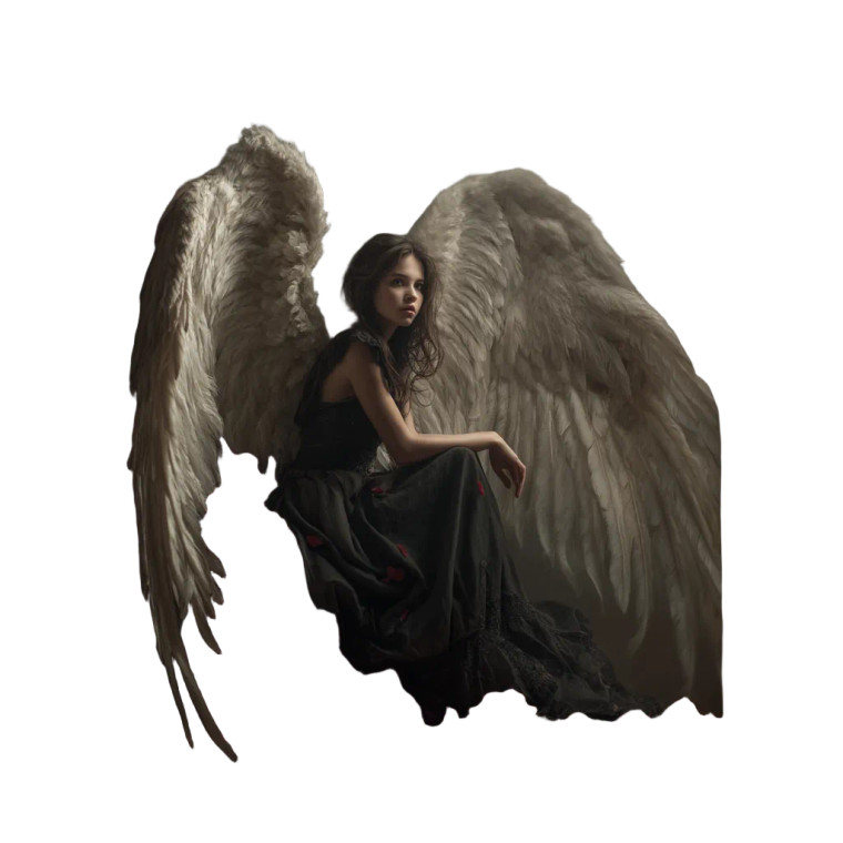 Ethereal Winged Woman V3 Vinyl Car Decal Sticker – Waterproof & UV-Resistant 