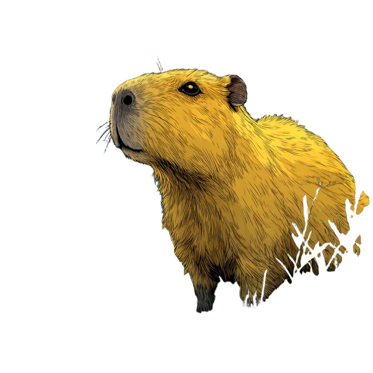 Sunny Capybara Vinyl Car Decal Sticker – Waterproof & UV-Resistant 