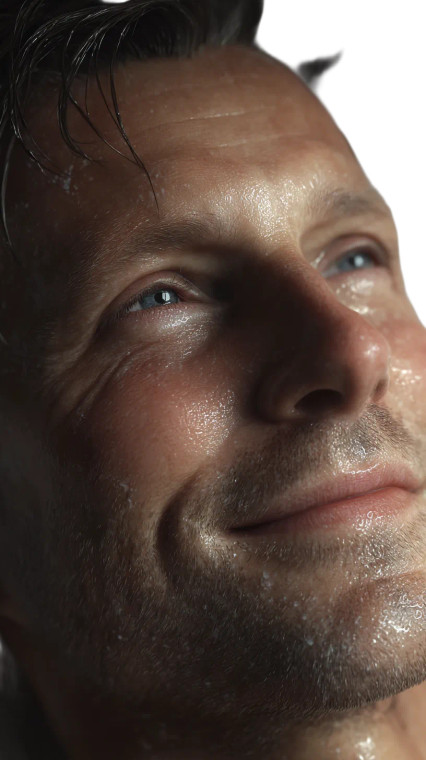 Relaxing European Man Vinyl Car Decal Sticker – Waterproof & UV-Resistant 