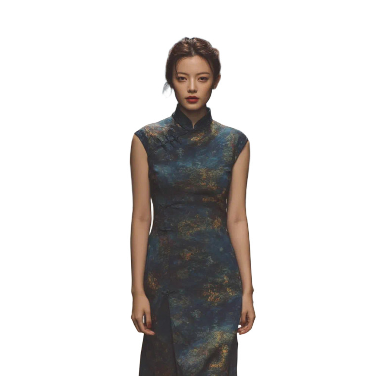 Elegant Qipao Model Vinyl Car Decal Sticker – Waterproof & UV-Resistant 