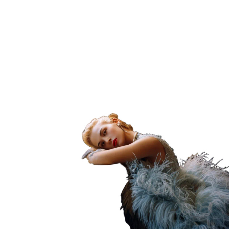 Marabou Feather Gown Vinyl Car Decal Sticker – Waterproof & UV-Resistant 