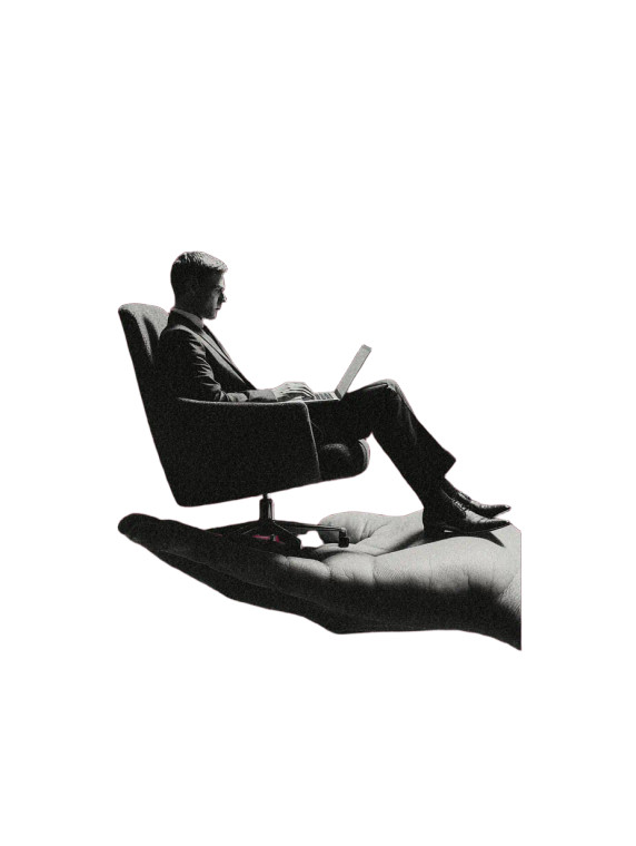 Surreal Office Scene Vinyl Car Decal Sticker – Waterproof & UV-Resistant 