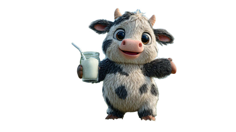 Joyful Cartoon Cow Vinyl Car Decal Sticker – Waterproof & UV-Resistant 