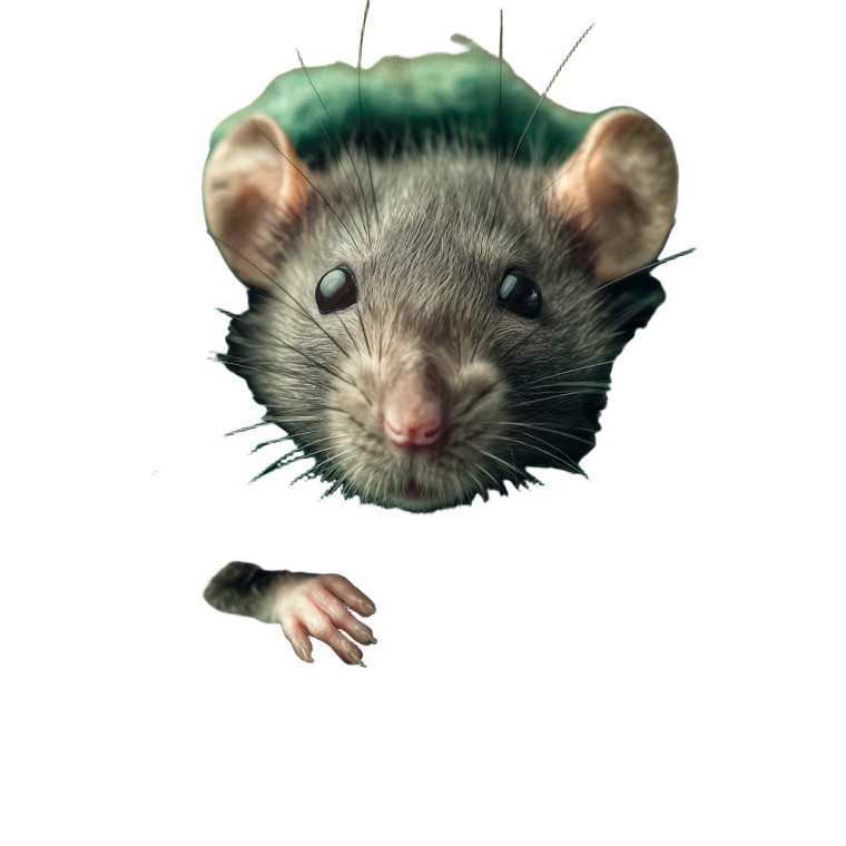 Rat With Scarf Vinyl Car Decal Sticker – Waterproof & UV-Resistant 