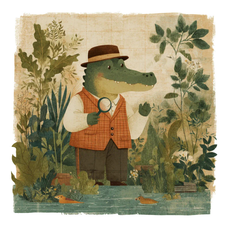 Detective Alligator Vinyl Car Decal Sticker – Waterproof & UV-Resistant 