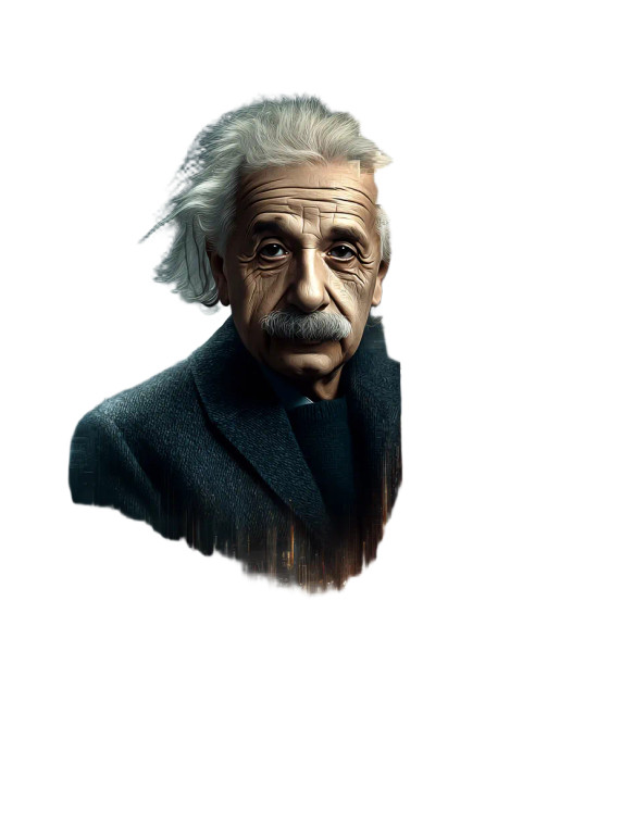 Einstein Glitch Art Vinyl Car Decal Sticker – Waterproof & UV-Resistant 