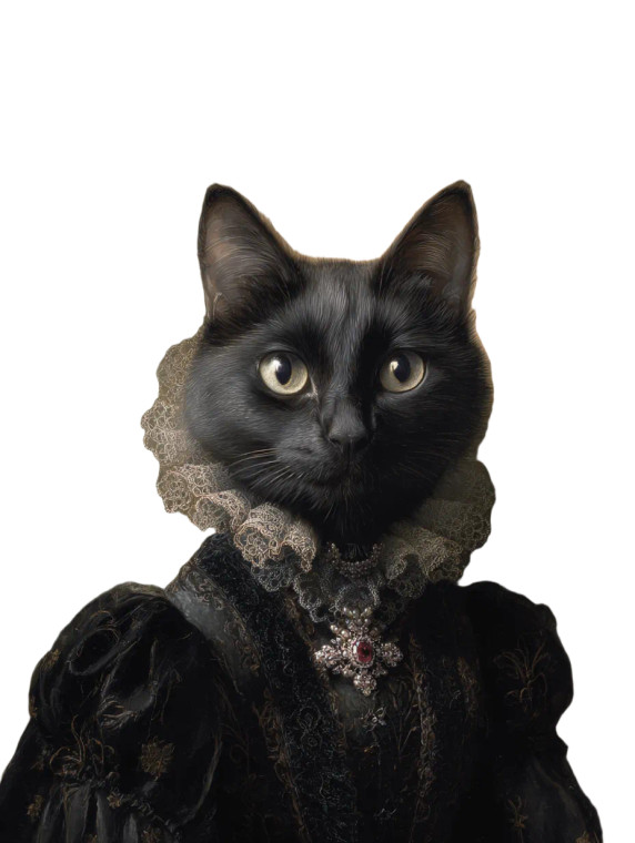 Gothic Cat Princess Vinyl Car Decal Sticker – Waterproof & UV-Resistant 