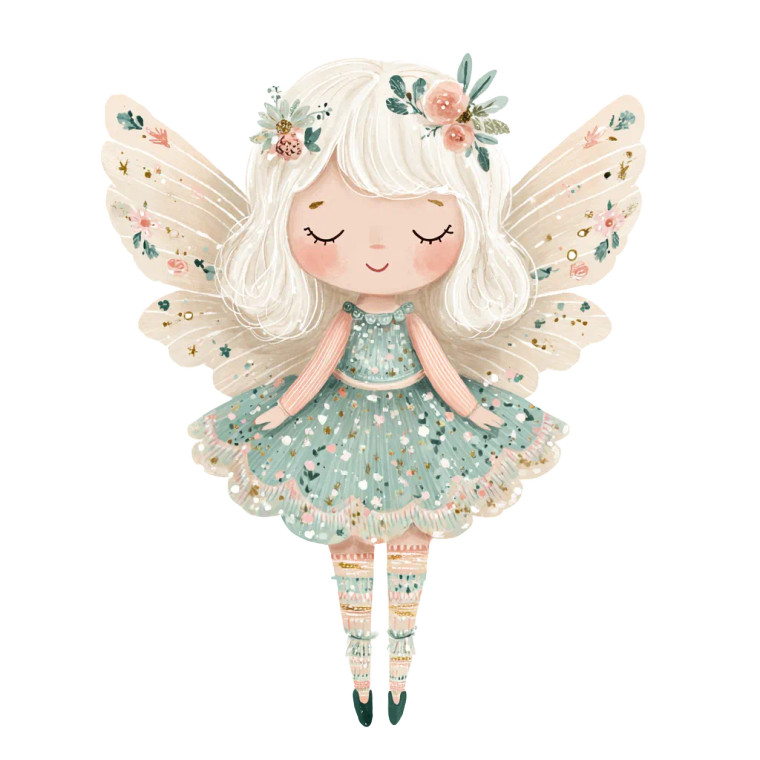 Cute Fairy Illustration V2 Vinyl Car Decal Sticker – Waterproof & UV-Resistant 