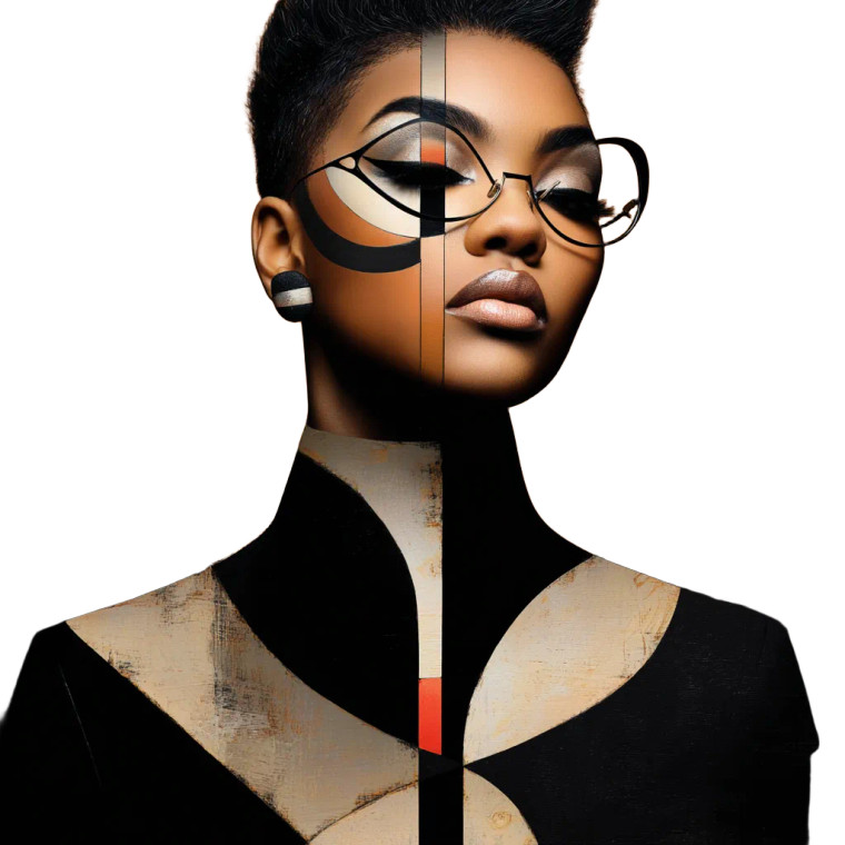 Afrofuturistic Victorian Portrait Vinyl Car Decal Sticker – Waterproof & UV-Resistant 