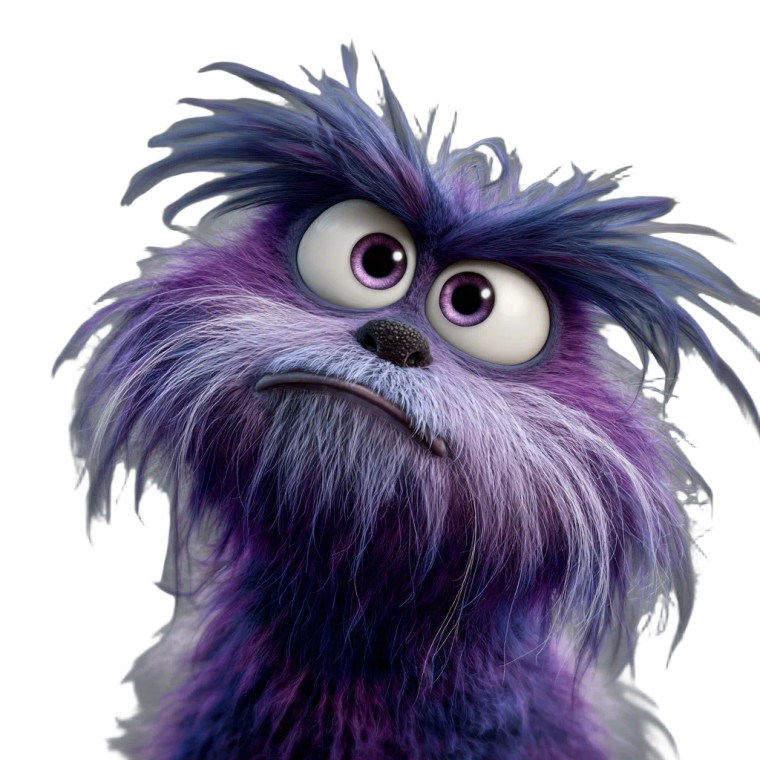Purple Furry Character V2 Vinyl Car Decal Sticker – Waterproof & UV-Resistant 