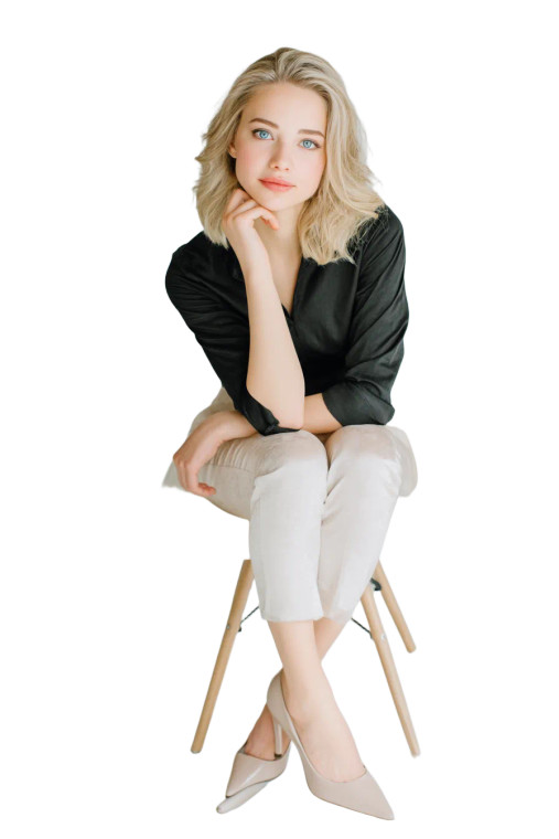 Blonde Professional Portrait Vinyl Car Decal Sticker – Waterproof & UV-Resistant 
