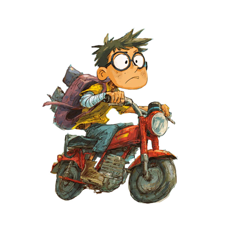 Kid On Motorbike Vinyl Car Decal Sticker – Waterproof & UV-Resistant 