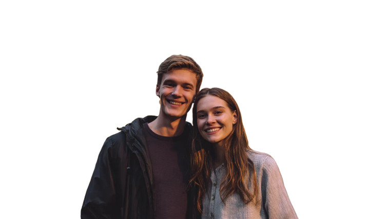 Happy Couple V9 Vinyl Car Decal Sticker – Waterproof & UV-Resistant 