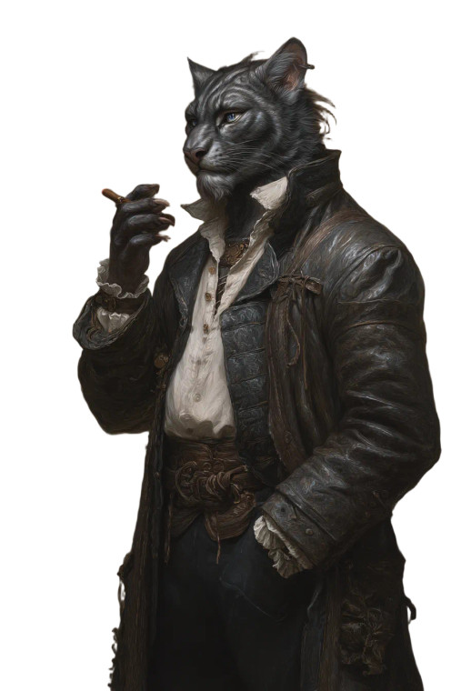 Tabaxi Rogue Portrait V3 Vinyl Car Decal Sticker – Waterproof & UV-Resistant 