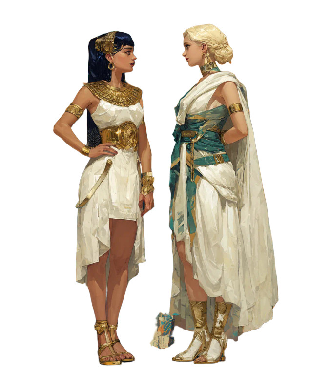 Cleopatra And Athena Vinyl Car Decal Sticker – Waterproof & UV-Resistant 