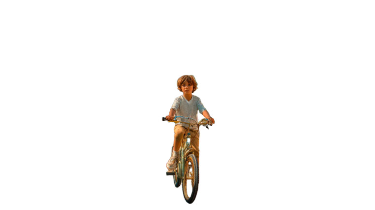 Boy On Bicycle V2 Vinyl Car Decal Sticker – Waterproof & UV-Resistant 