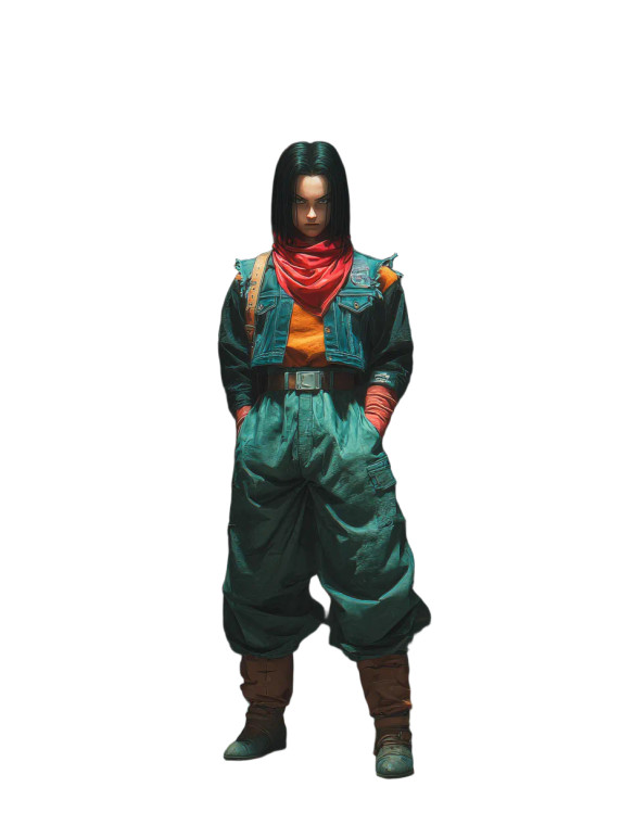 Android 17 Art Vinyl Car Decal Sticker – Waterproof & UV-Resistant 