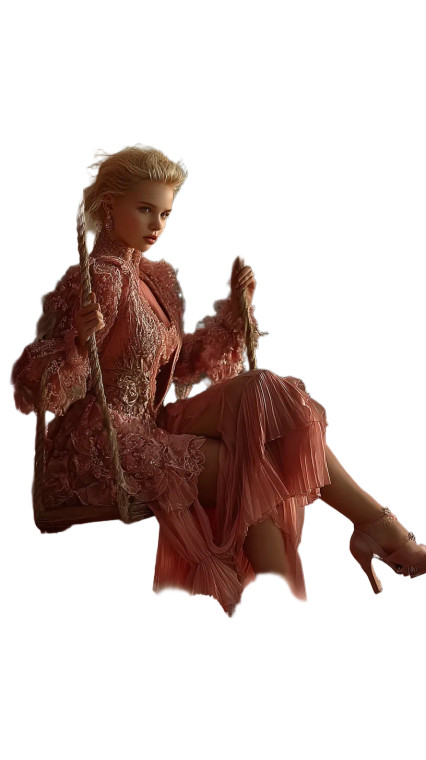 Blonde Girl On Swing Vinyl Car Decal Sticker – Waterproof & UV-Resistant 