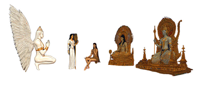 Ancient Deities Gathering Vinyl Car Decal Sticker – Waterproof & UV-Resistant 