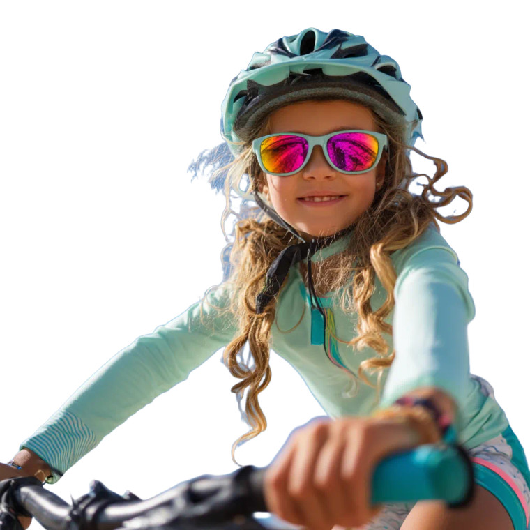 Joyful Young Cyclist Vinyl Car Decal Sticker – Waterproof & UV-Resistant 
