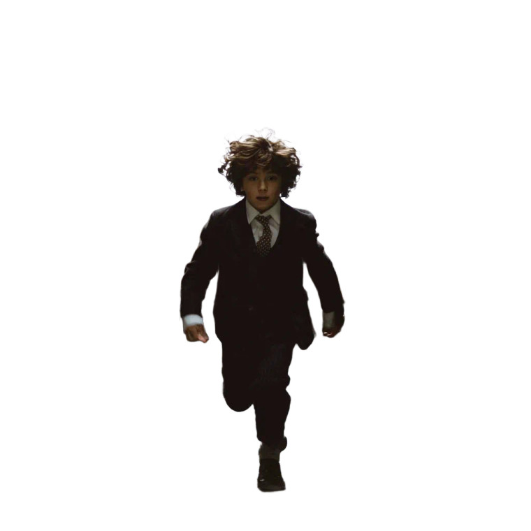 Fleeing Boy Chase Vinyl Car Decal Sticker – Waterproof & UV-Resistant 