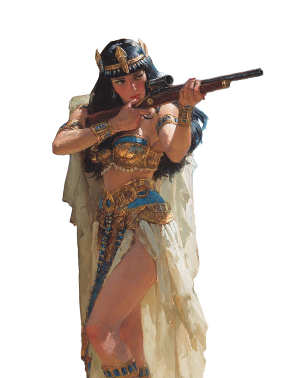 Cleopatra With Spyglass Vinyl Car Decal Sticker – Waterproof & UV-Resistant 