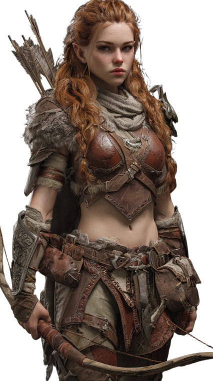 Ginger Orc Huntress V2 Vinyl Car Decal Sticker – Waterproof & UV-Resistant 