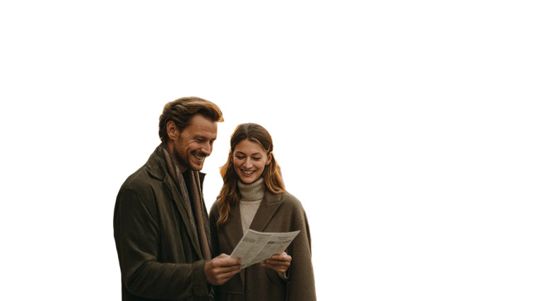 Stylish Couple Evening Vinyl Car Decal Sticker – Waterproof & UV-Resistant 