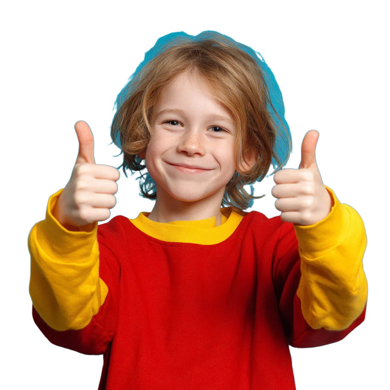 Smiling Kid Thumbs Up Vinyl Car Decal Sticker – Waterproof & UV-Resistant 