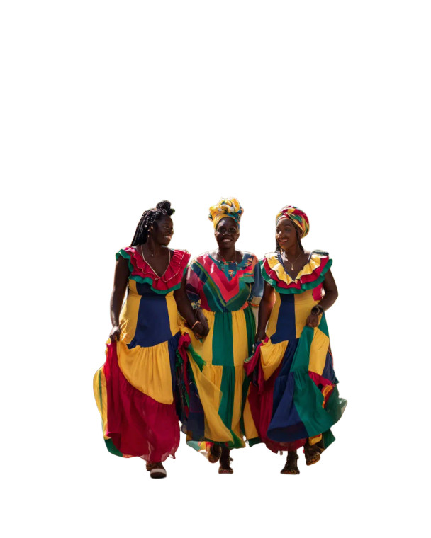 Afro-Caribbean Women Strolling Vinyl Car Decal Sticker – Waterproof & UV-Resistant 