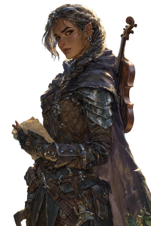 Half-Elf Bard V2 Vinyl Car Decal Sticker – Waterproof & UV-Resistant 