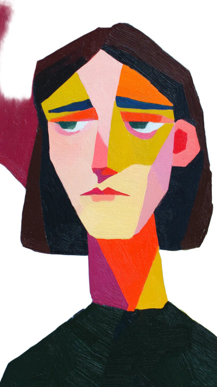 Moody Portrait V5 Vinyl Car Decal Sticker – Waterproof & UV-Resistant 