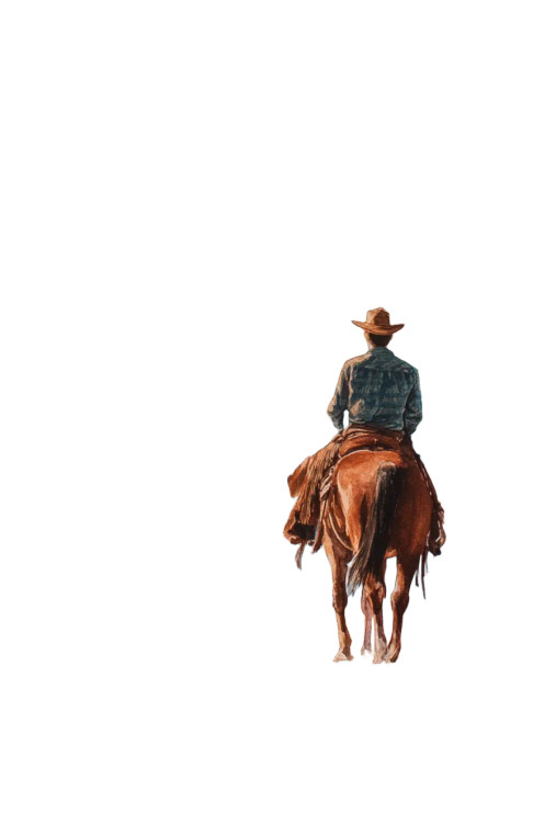 Cowboy On Horseback V3 Vinyl Car Decal Sticker – Waterproof & UV-Resistant 