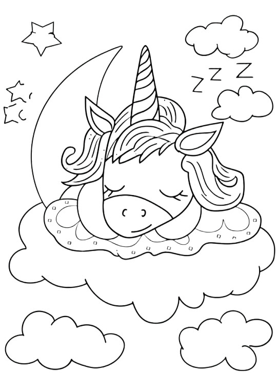 Sleeping Unicorn Vinyl Car Decal Sticker – Waterproof & UV-Resistant 