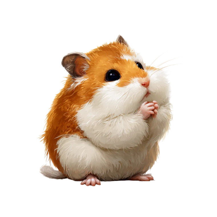 Cuddly Cartoon Hamster Vinyl Car Decal Sticker – Waterproof & UV-Resistant 