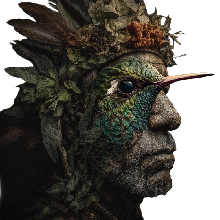 Hummingbird Shaman Vinyl Car Decal Sticker – Waterproof & UV-Resistant 