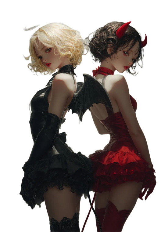 Angelic Vs Demonic Vinyl Car Decal Sticker – Waterproof & UV-Resistant 