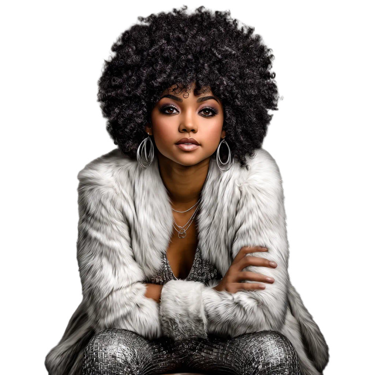 Afro-Russian Portrait Vinyl Car Decal Sticker – Waterproof & UV-Resistant 