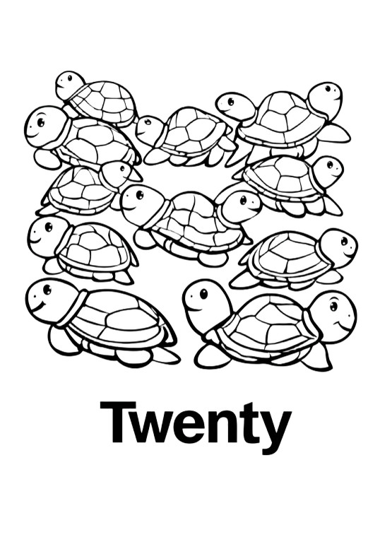 Twenty Turtles Vinyl Car Decal Sticker – Waterproof & UV-Resistant 