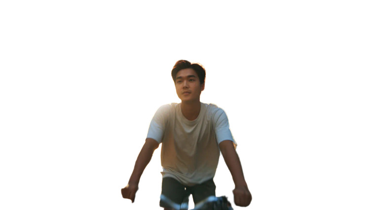 Cycling In Sunlight Vinyl Car Decal Sticker – Waterproof & UV-Resistant 