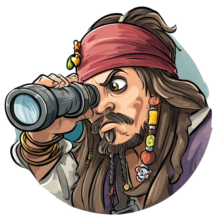 Pirate Spyglass Sticker Vinyl Car Decal Sticker – Waterproof & UV-Resistant 