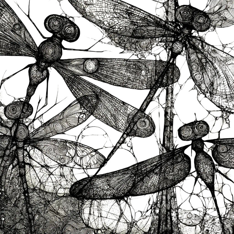 Mystical Dragonflies Vinyl Car Decal Sticker – Waterproof & UV-Resistant 